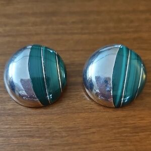 Elegant Silver and Green Decorative Accents